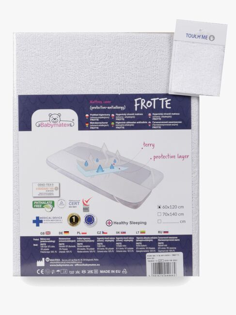 BabyMatex Hygienic Matratzenschoner für Juniorbett 80x160 cm Wasserdicht, Weiß