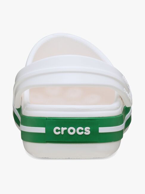 Crocs Crocband Kids Sandalen, White/Green Ivy
