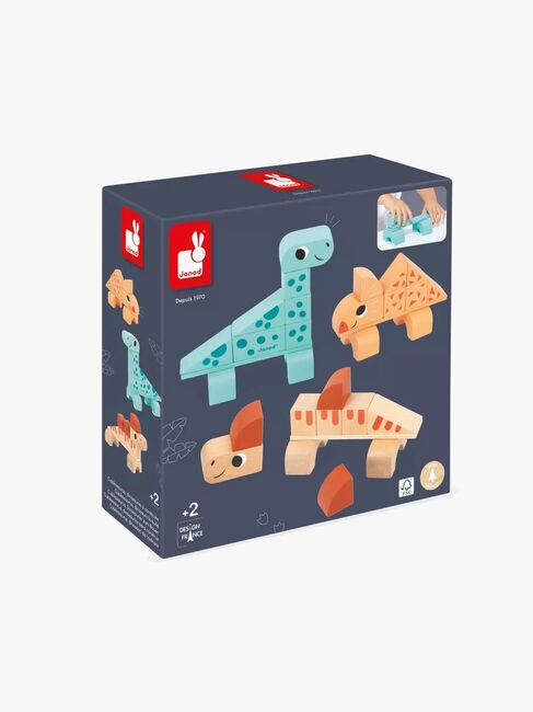 Janod Cubikosaurus Dinosaurier zum Bauen