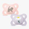 MAM Original Naturkautschuk Schnuller 2er-Pack 0-6m, Pink