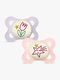 MAM Orginal Night Schnuller Silikon 2er-Pack 0-6m, Rosa