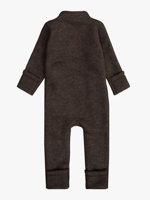 Mikk-Line Overall Merinowolle, Dark Brown Melange