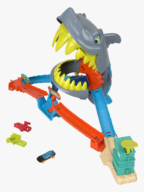 Hot Wheels Shark Chomp Beach Autorennbahn