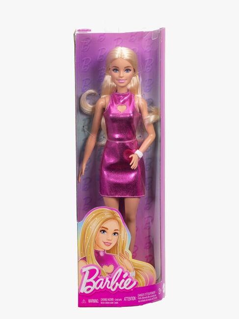 Barbie Fashionista Puppe mit Blonden Haaren & Pinkem Kleid
