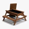 Woodlii Picknicktisch mit Sandkasten + Deckel, Braun