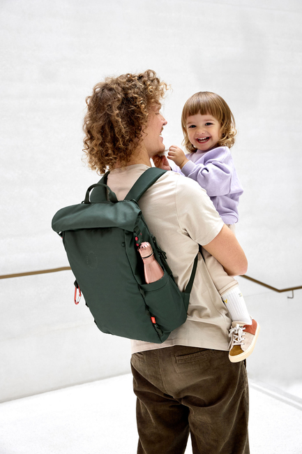 Lässig Outdoor Wickeltasche Rucksack mit Roll-Top-Öffnung, Dark Olive