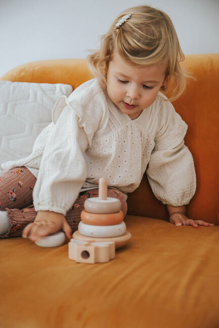 Label Label Stapelspielzeug Ringe, Nougat