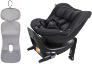Beemoo Reverse i-Size Rückwärtsgerichteter Kindersitz inkl. Ventilierendem Sitzpolster, Black Stone/Grey