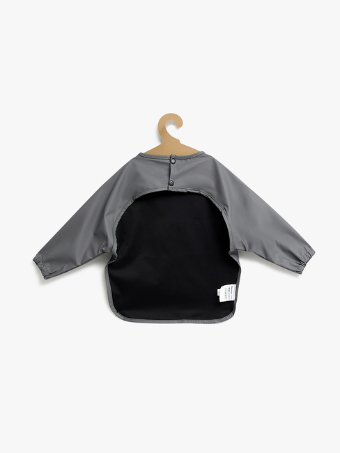 Beemoo CARE Bib Langärmliges Lätzchen, Dark Grey