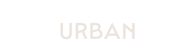 Der Text „URBAN“ vor einem weißen Hintergrund.