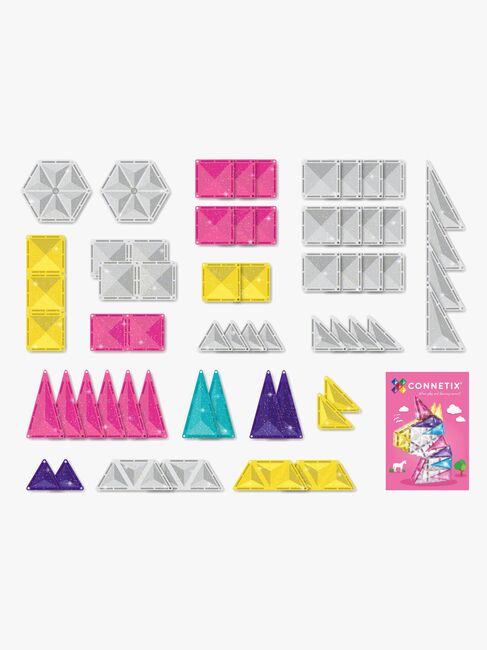 Connetix Magnetische Bauteile Glitzer Einhorn 56 Teile