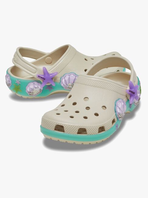 Crocs Classic Sea Sparkle Pantoffeln, Frappe