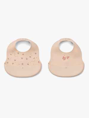 LIEWOOD Ember Gemusterte Lätzchen 2er-Pack, Mini Butterfly/Apple blossom