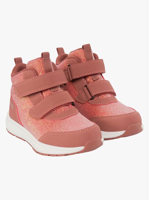 Viking Bouncy Glitzer Mid 2V WP Sneaker, Pink