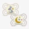 MAM Perfect Night Schnuller Silikon 2er-Pack 0-6m, Neutral