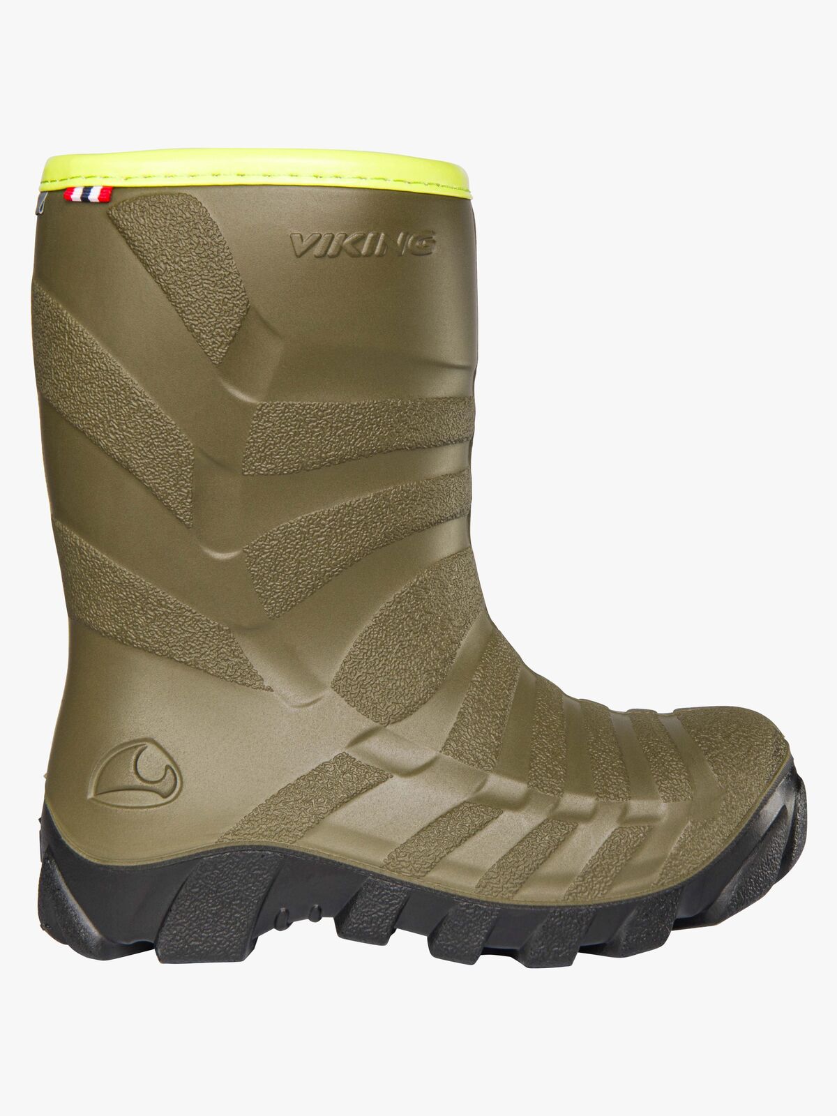 Viking Ultra Gefütterte Gummistiefel, Khaki/Schwarz