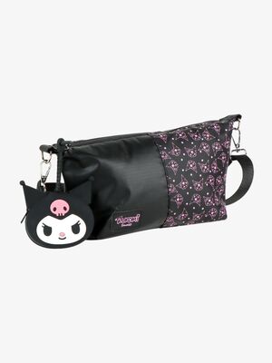 Hello Kitty Kuromi Schultertasche, Schwarz