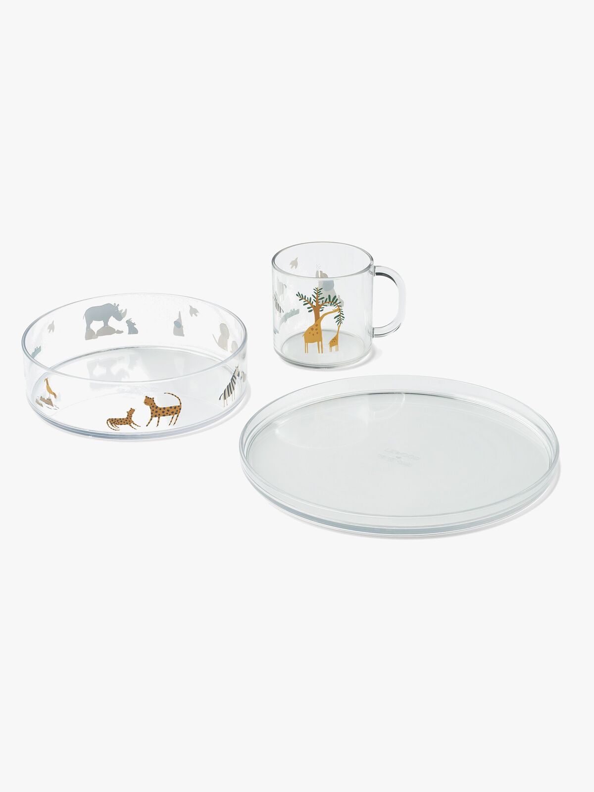 LIEWOOD Siva Tritan Gemustertes Geschirr-Set, All Together/Sandy