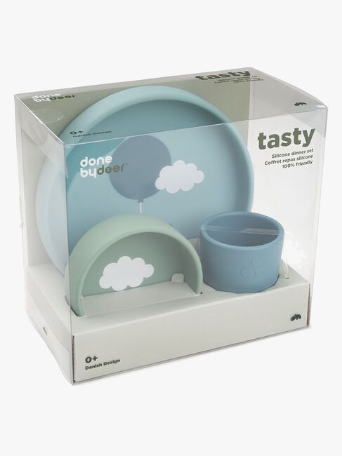 Done By Deer Happy Clouds Kindergeschirr, Blau