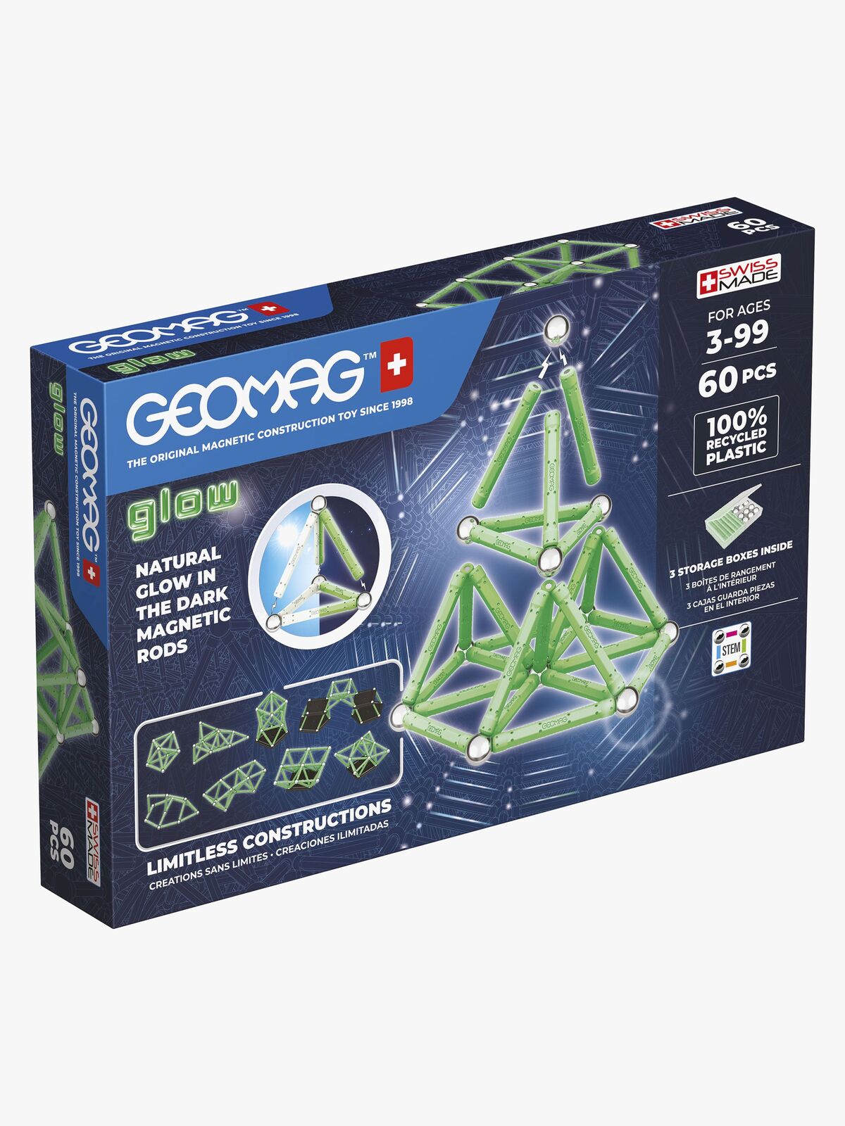 Geomag Glow Baukasten 60 Teile