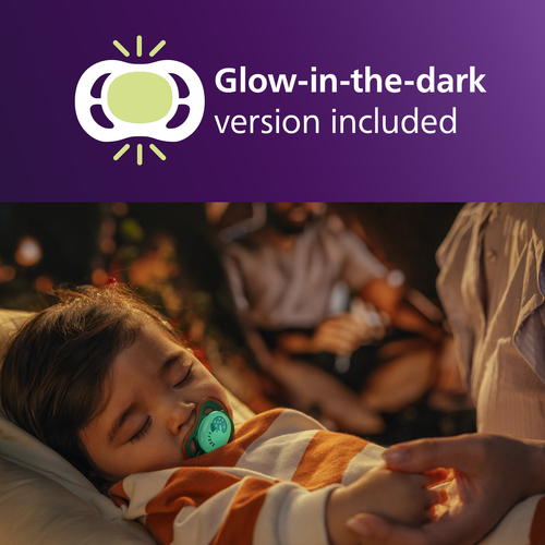 Philips Avent Ultra Air Schnuller Nacht 0–6m 2er-Pack, Blau/Hellgrün