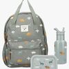 Kidzroom Rucksack, Trinkflasche & Brotdose Small Talk, Grün