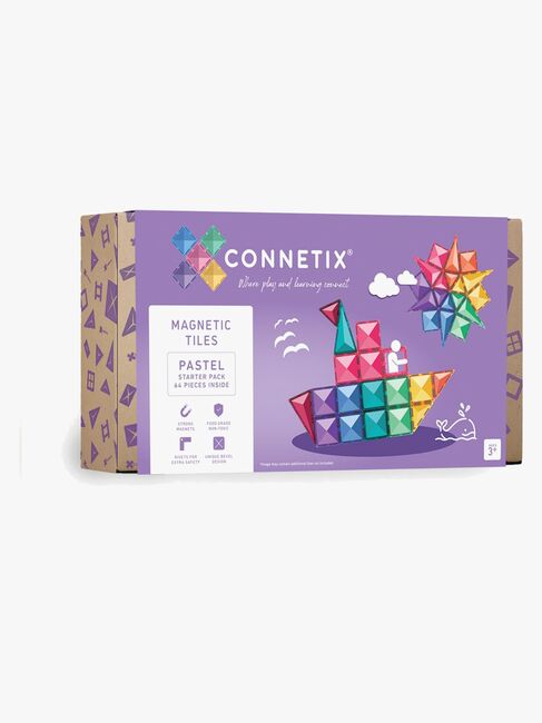 Connetix Magnetische Bauteile Pastel Starter-Set 64 Teile