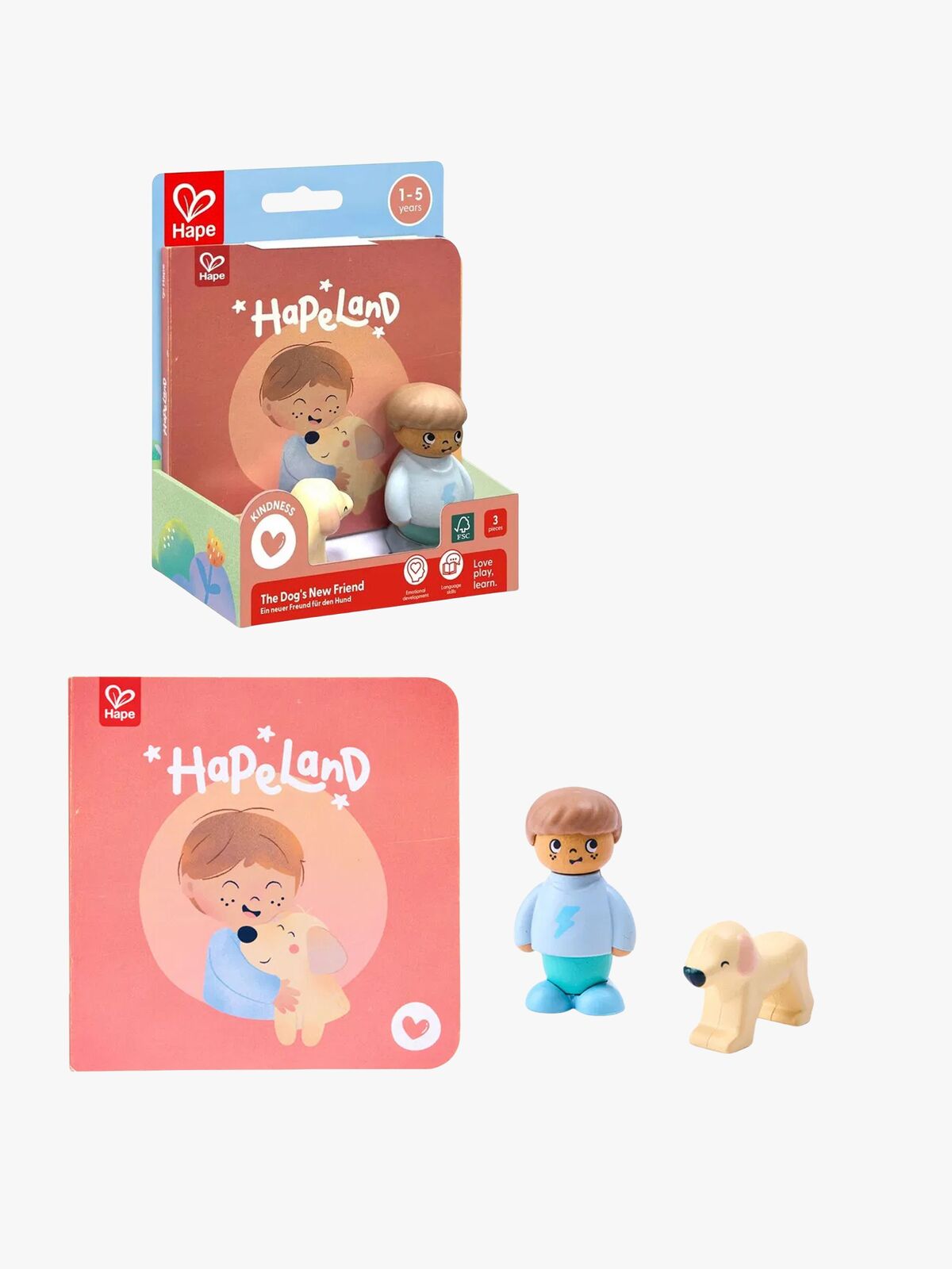 Hape Geschichtenbuch mit Spielset The Dog's New Friend