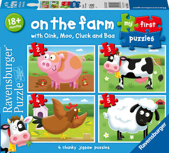 Ravensburger My First Puzzles On the Farm Puzzles 4-in-1