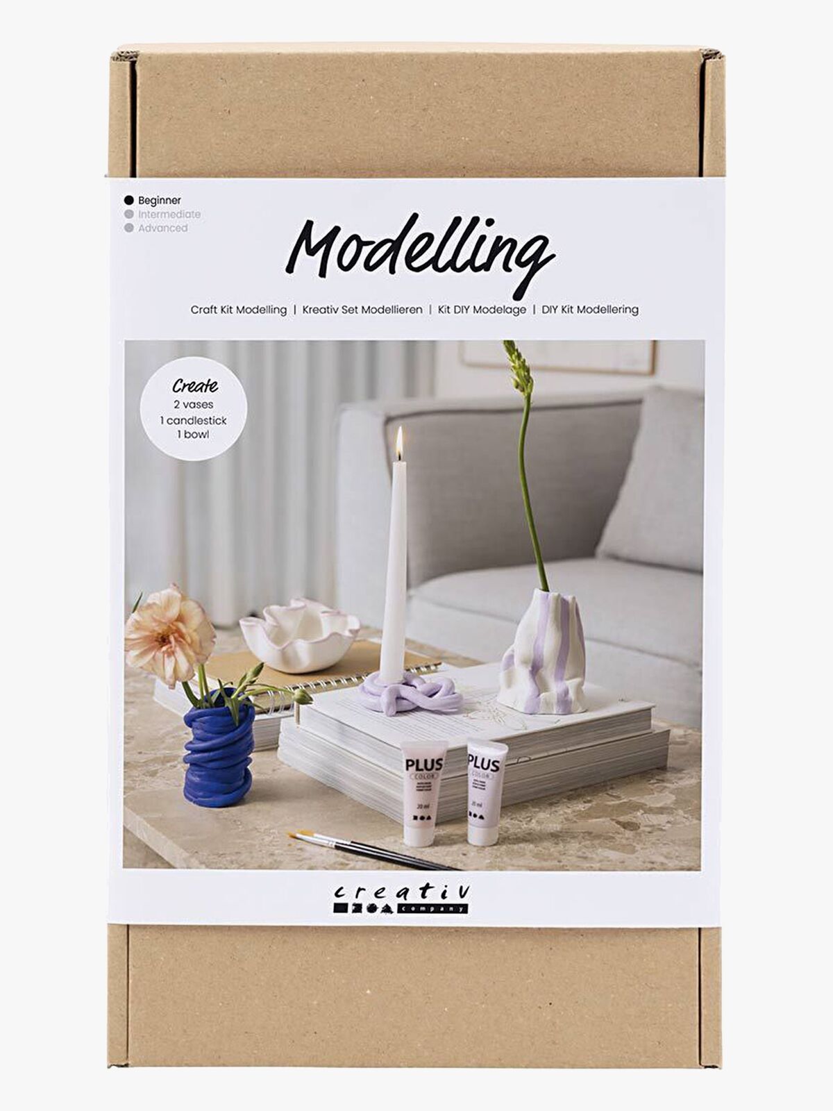 Creativ Company Bastelset Modelliermasse Schüsseln & Vasen