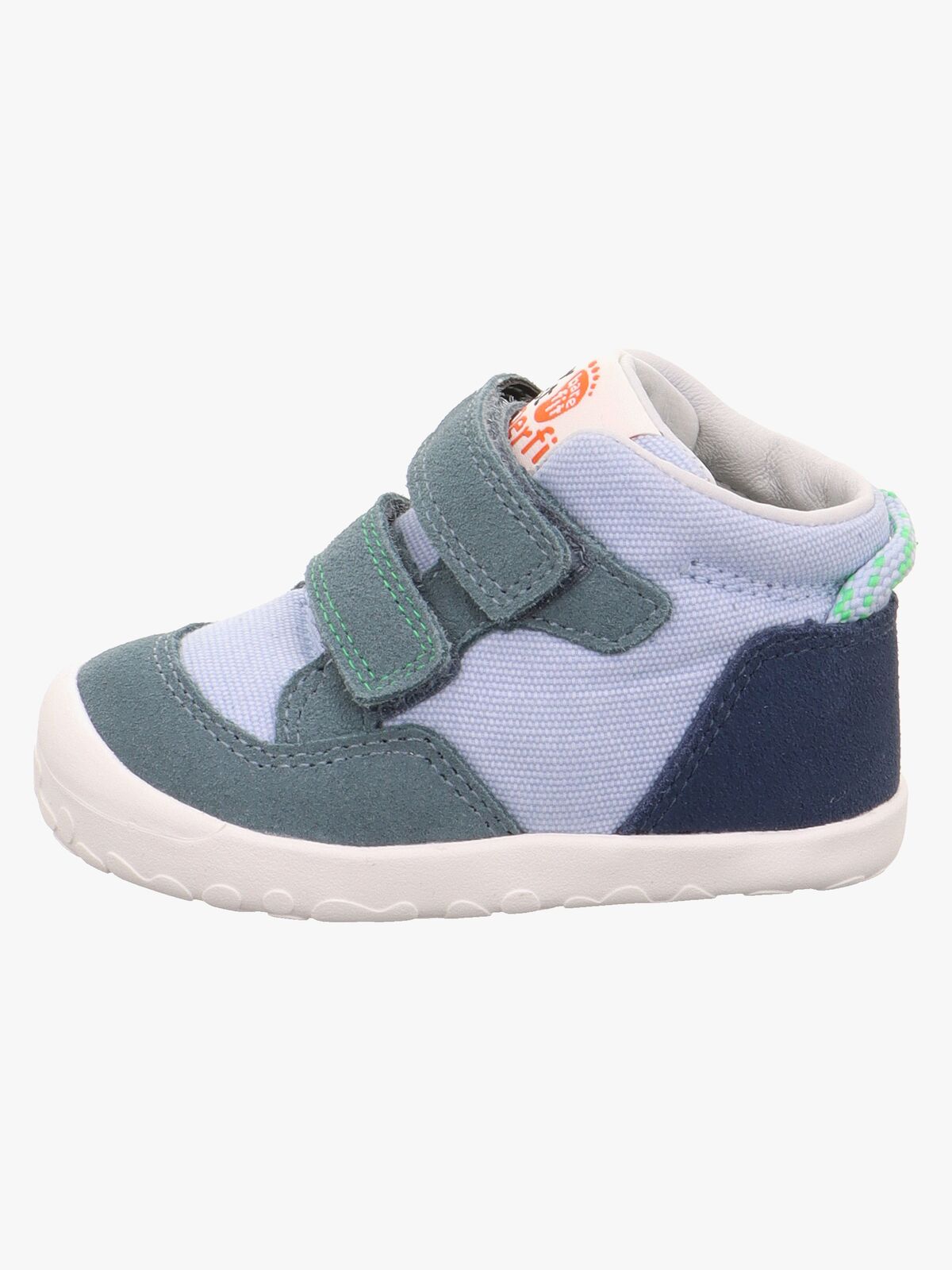 Superfit Flummi Barefoot Sneaker, Blau/Hellgrün