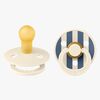 BIBS Studio Colour Schnuller 2er-Pack Latex Größe 1 Rund, Pin/Ivory Steel Blue Mix
