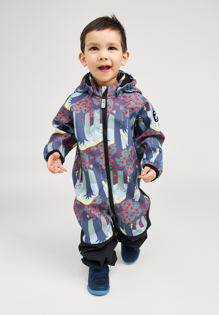 Reima Moomin Mjosa Softshelloverall, Soft Black