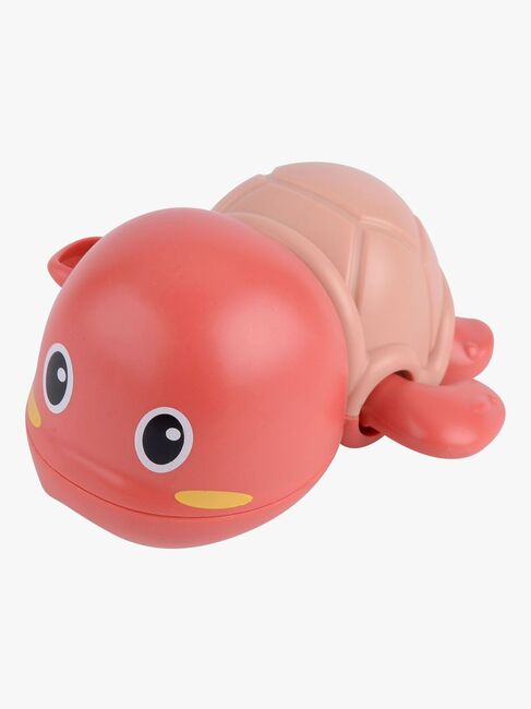 CarloBaby Schwimmende Schildkröte Badespielzeug, Pfirsich/Rosa