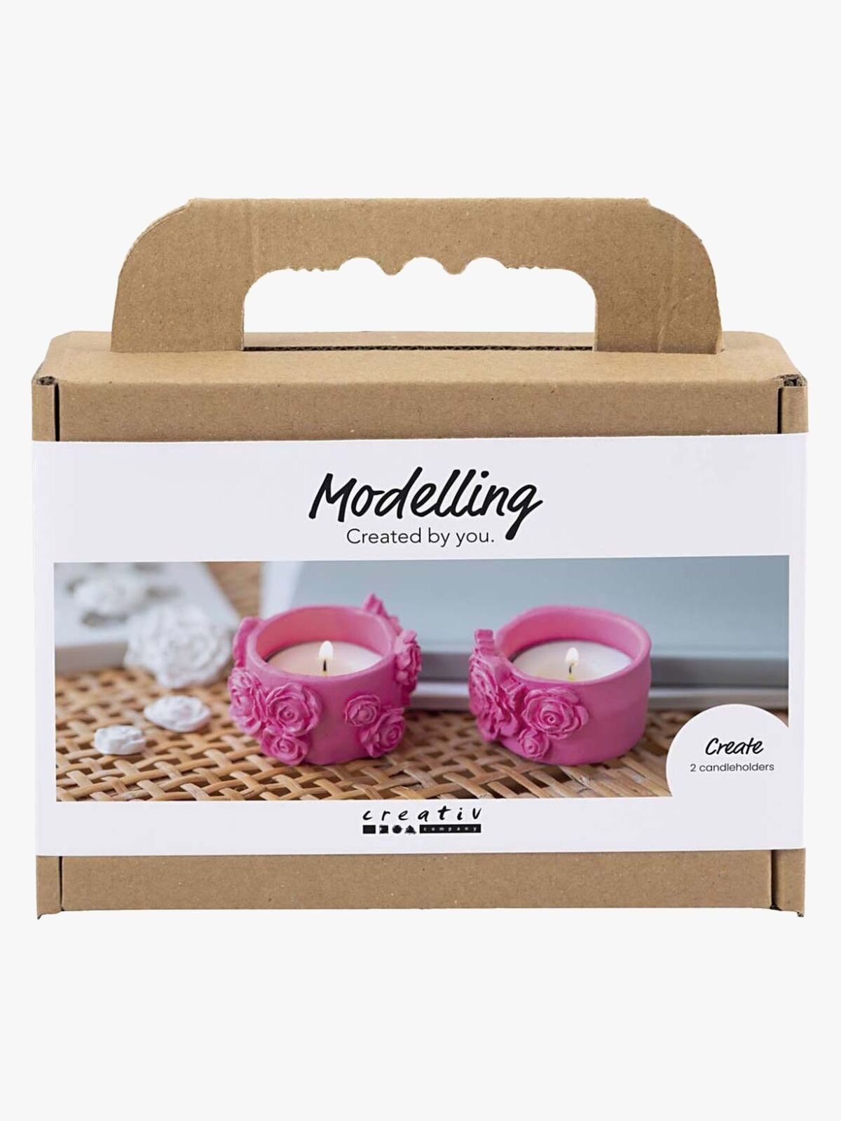 Creativ Company DIY-Set Modelliermasse Teelichthalter Mini