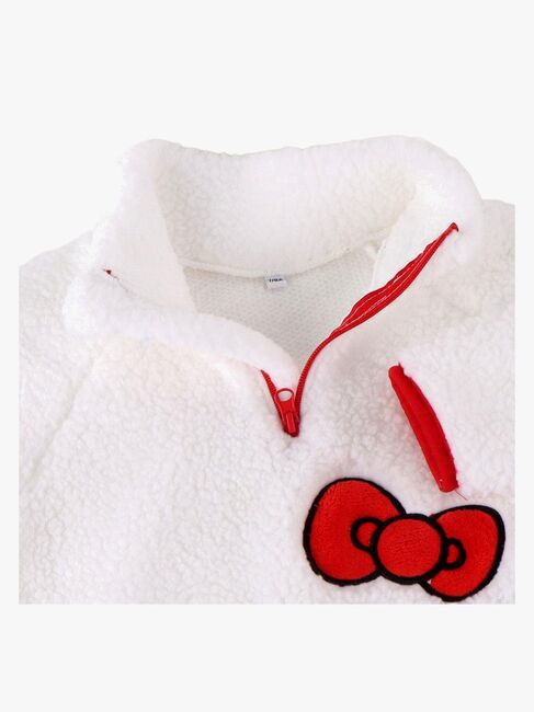 Hello Kitty Teddyfleece-Pulli, Weiß