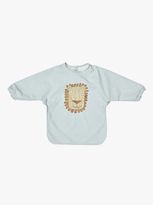 OYOY Lobo Löwe Langärmliges Lätzchen, Ice Blue