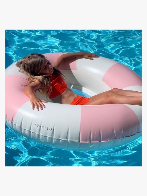 SUNNYLiFE Luxe Schwimmring, Stole My Heart Pink Stripe