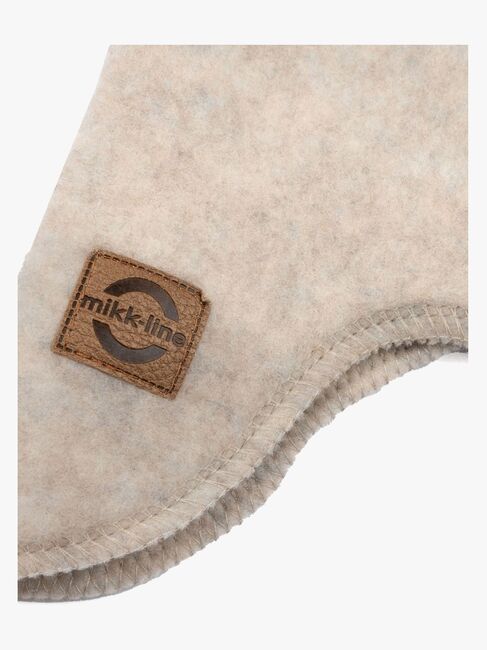 Mikk-Line Schlupfmütze Merinowolle, Melange Offwhite