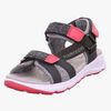 Superfit Criss Cross Sandalen, Grey/Pink