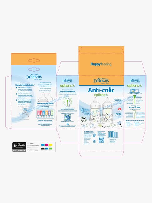 Dr. Brown WideNeck Options+ Babyflaschen 150 ml 2er-Pack, Jungle