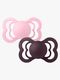 BIBS Supreme Schnuller 2er-Pack Silikon Gr. 2 Symmetrisch, Baby Pink/Plum