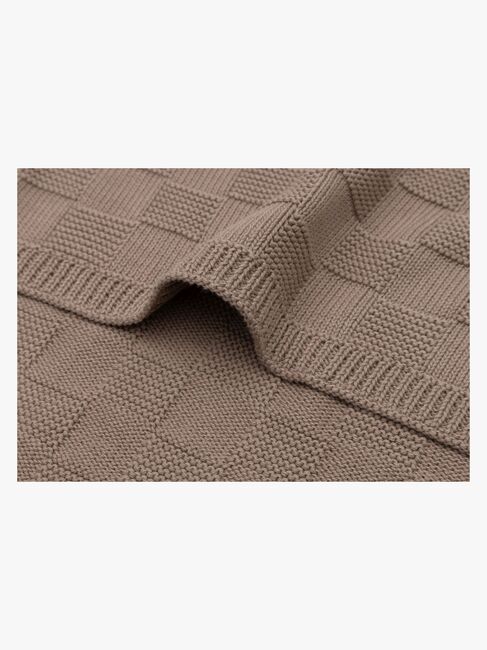 Jollein Decke 75x100 cm Box Knit, Milky Coffee