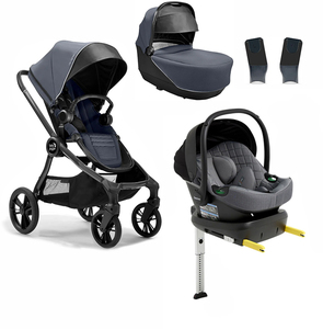 Baby Jogger City Sights Kombiwagen inkl. Beemoo Route Babyschale & Basis, Commuter/Mineral Grey