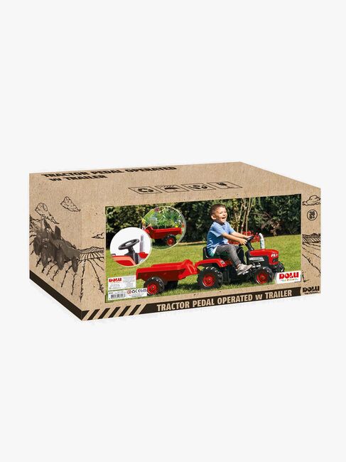 DOLU Trettraktor Mit Anhänger, Rot 8TT-153-3467_3a.jpg