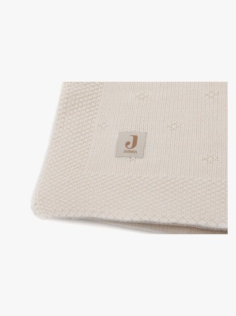 Jollein Gestrickte Decke Cozy, Ivory