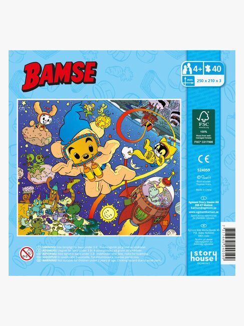 Kärnan Holzpuzzle Bamse Weltraum-Thema 40 Teile