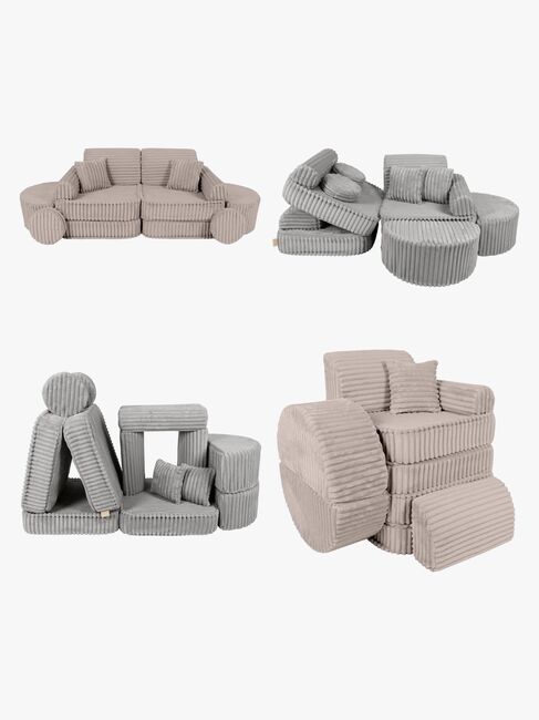 MeowBaby Churros Sofa Max, Pebble Beige