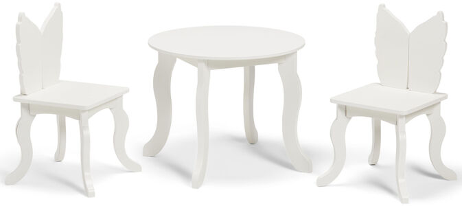 Minitude Tisch & Stuhl mit Flügeln, Weiß
