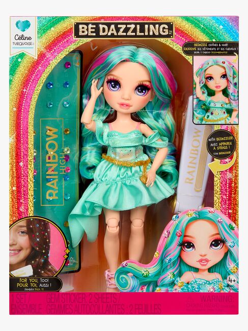 Rainbow High Be Dazzling Celine Turquoise Modepuppe, Teal